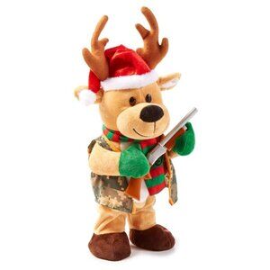 Christmas Plush Sing Dance Animated Deer Sings Hit Me Best Shot Deer Hunters